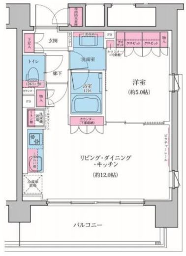 レジディア品川シーサイド　1006号室　間取り