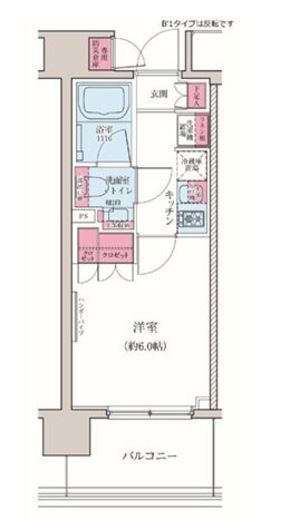 レジディア品川シーサイド　1102号室　間取り