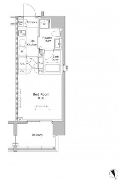 プラウドフラット東日本橋　202号室　間取り