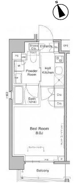 プラウドフラット東日本橋　603号室　間取り