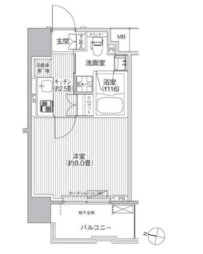 コスモグランス南品川　901号室　間取り