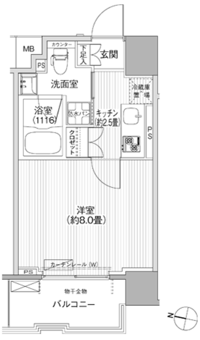 コスモグランス南品川　304号室　間取り