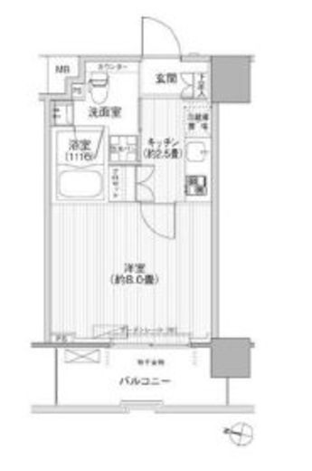 コスモグランス南品川　304号室　間取り