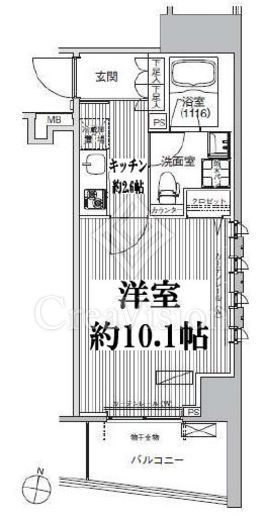 コスモグランス南品川　610号室　間取り