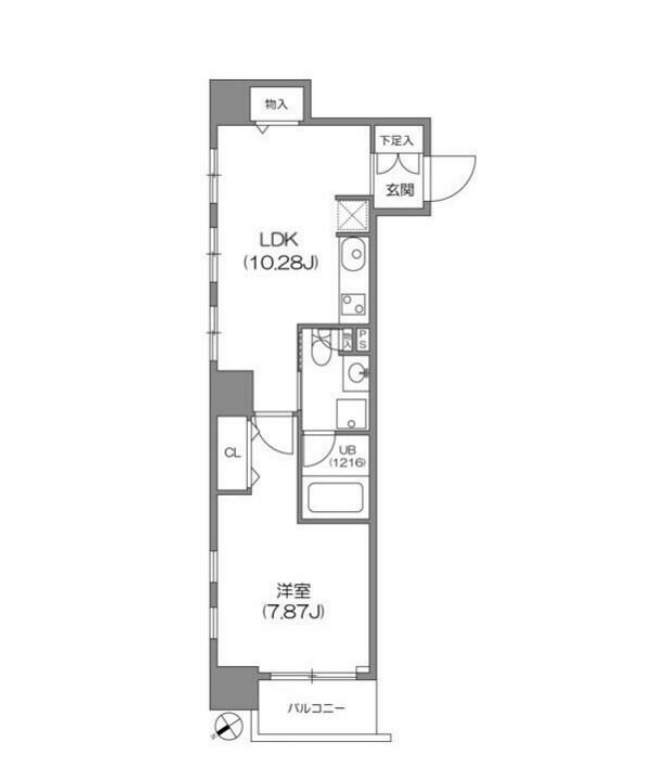 ルクレ新川レジデンス　1202号室　間取り