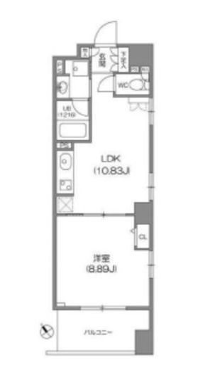 ルクレ新川レジデンス　1007号室　間取り