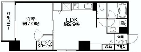 ルクレ新川レジデンス　1101号室　間取り