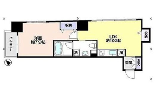 ルクレ新川レジデンス　1202号室　間取り