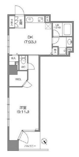 ルクレ新川レジデンス　1205号室　間取り