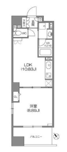 ルクレ新川レジデンス　606号室　間取り