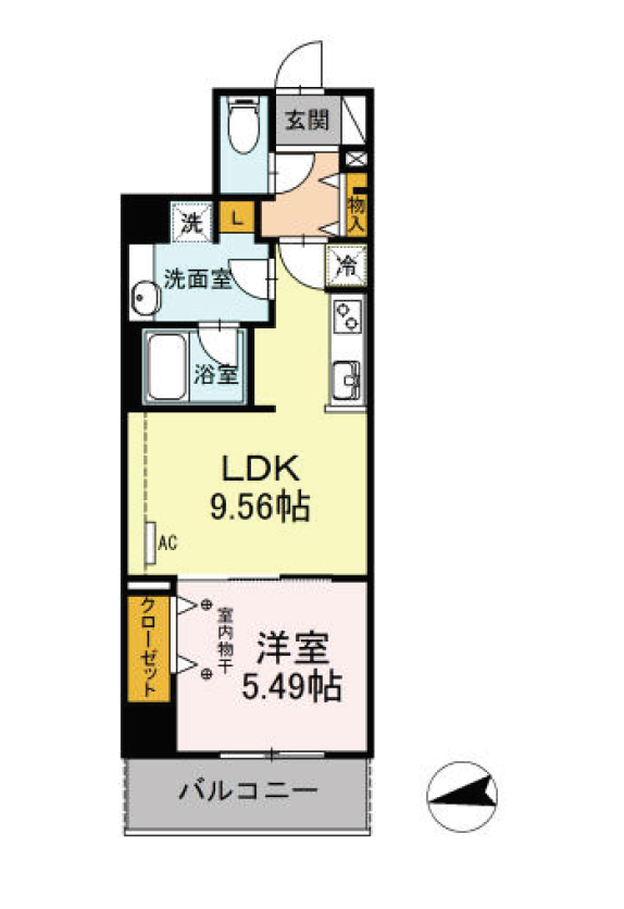 ルミエール品川橋　204号室　間取り