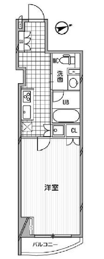 パシフィックコート中延　6F号室　間取り