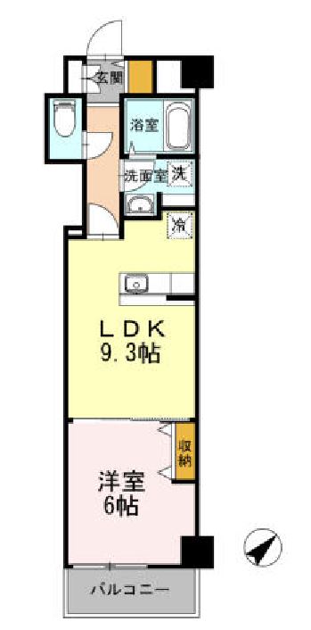 ヒルフラット大崎　518号室　間取り