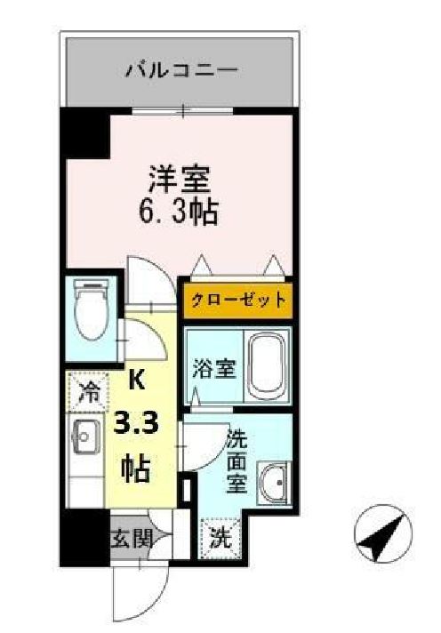 ヒルフラット大崎　302号室　間取り
