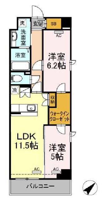ヒルフラット大崎　123号室　間取り