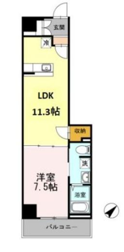 ヒルフラット大崎　111号室　間取り