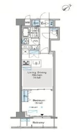 ヒルフラット大崎　223号室　間取り