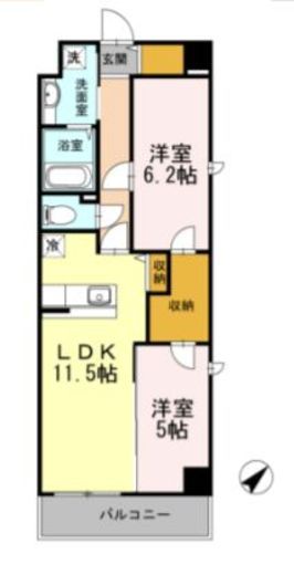 ヒルフラット大崎　523号室　間取り