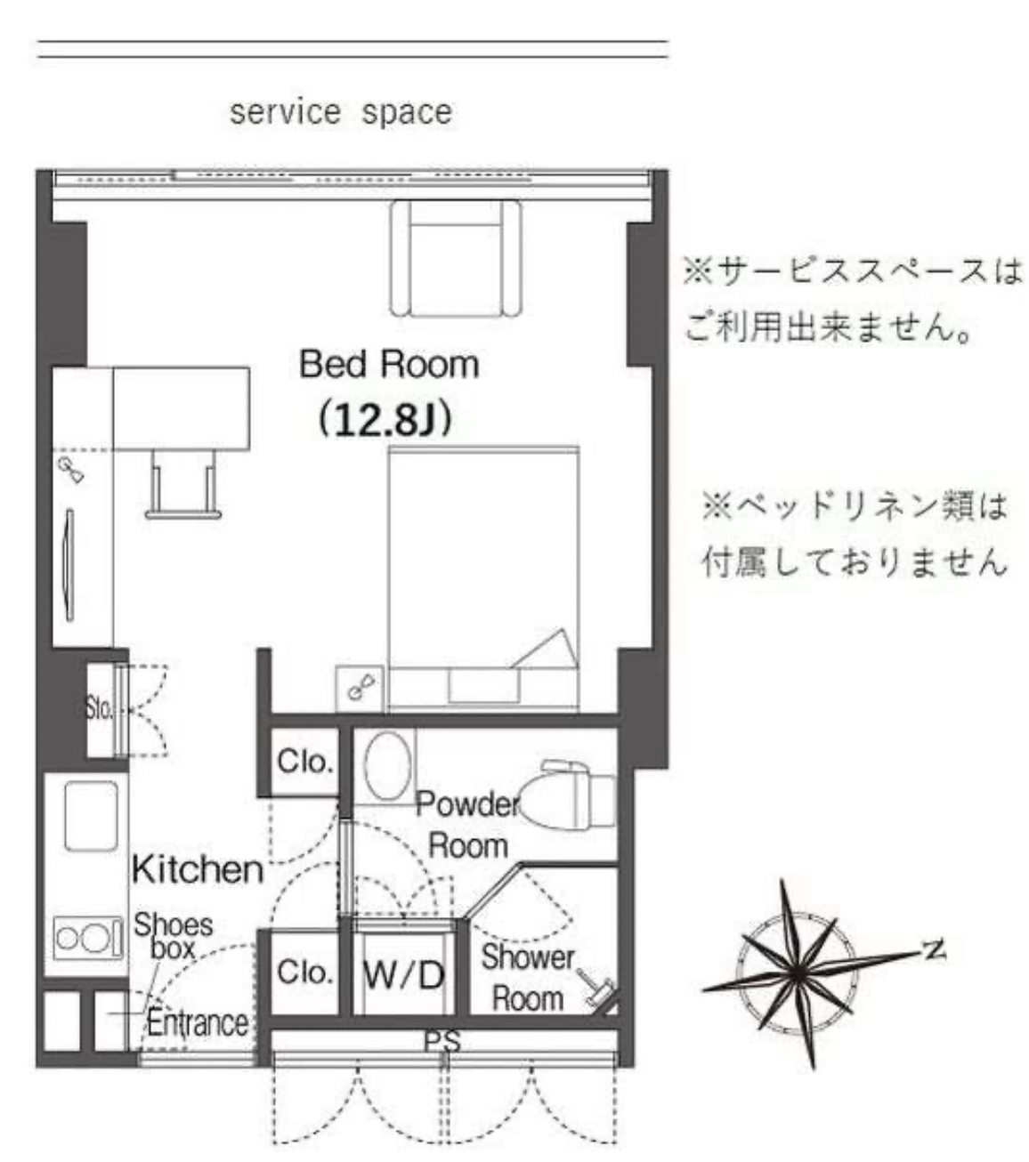 ウエリスアーバン品川タワー (旧：ビュロー品川)　1906号室　間取り