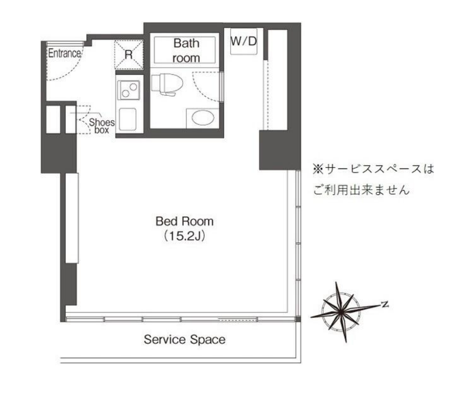 ウエリスアーバン品川タワー (旧：ビュロー品川)　1013号室　間取り