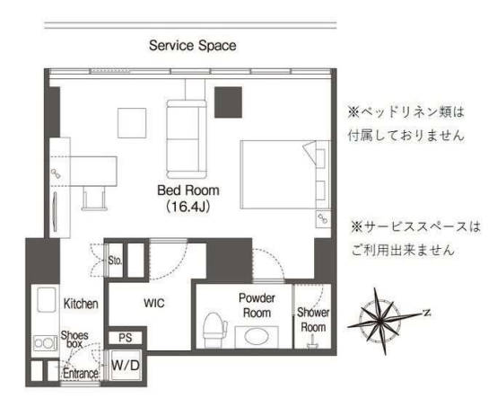 ウエリスアーバン品川タワー (旧：ビュロー品川)　908号室　間取り