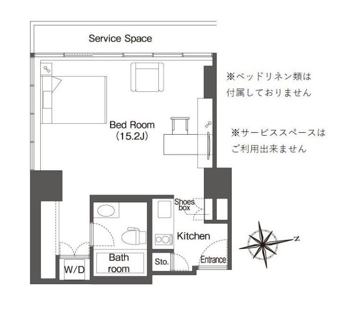 ウエリスアーバン品川タワー (旧：ビュロー品川)　1902号室　間取り