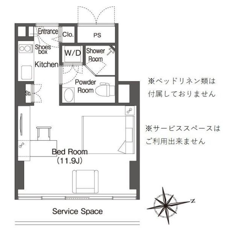 ウエリスアーバン品川タワー　1605号室　間取り