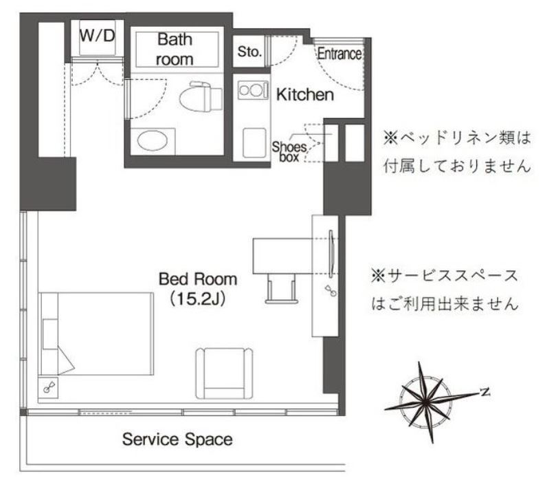 ウエリスアーバン品川タワー　1201号室　間取り