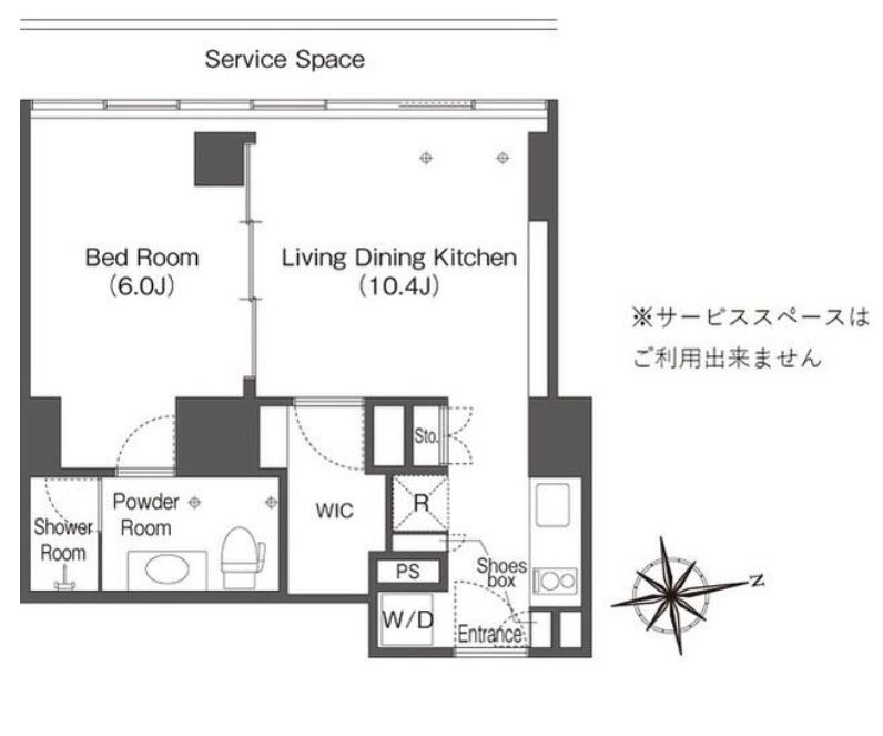 ウエリスアーバン品川タワー　1408号室　間取り