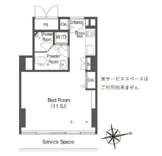 フロンティアレジデンスザタワー品川　1009号室　間取り