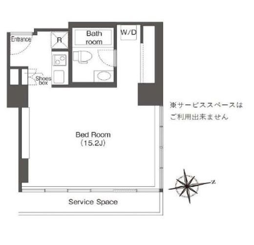 フロンティアレジデンスザタワー品川　1113号室　間取り