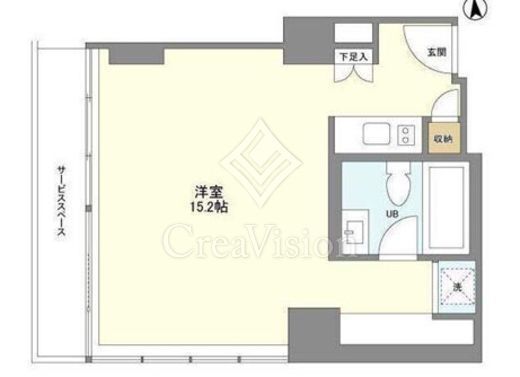 フロンティアレジデンスザタワー品川　1213号室　間取り