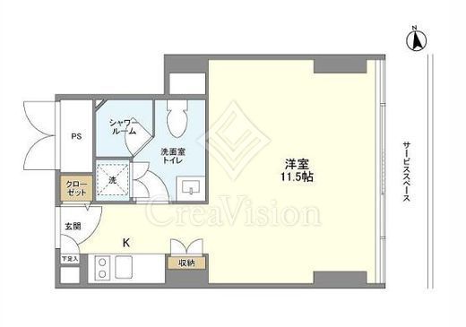 フロンティアレジデンスザタワー品川　1605号室　間取り