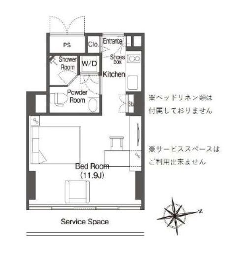 フロンティアレジデンスザタワー品川　1609号室　間取り