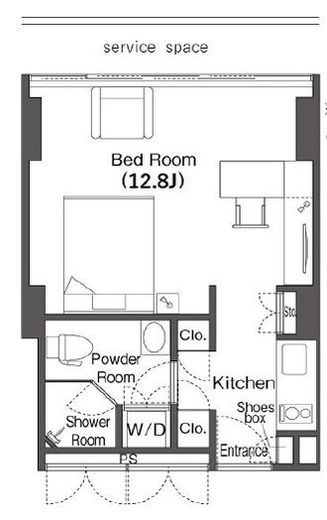 ウエリスアーバン品川タワー　1610号室　間取り