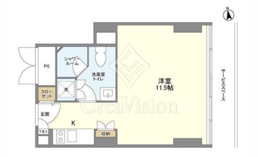 フロンティアレジデンスザタワー品川　1805号室　間取り