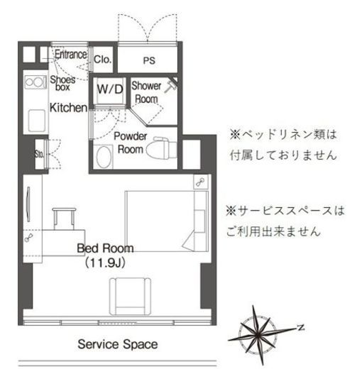フロンティアレジデンスザタワー品川　1805号室　間取り
