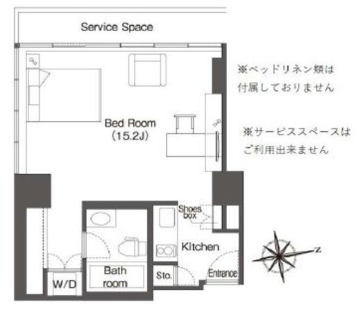 フロンティアレジデンスザタワー品川　1902号室　間取り