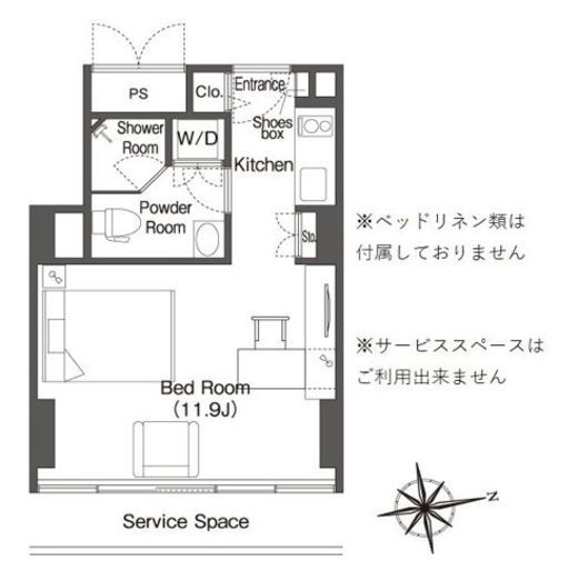 フロンティアレジデンスザタワー品川　1909号室　間取り