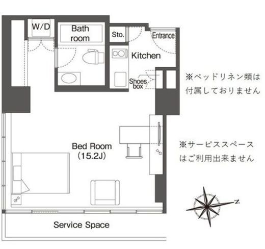 フロンティアレジデンスザタワー品川　2001号室　間取り