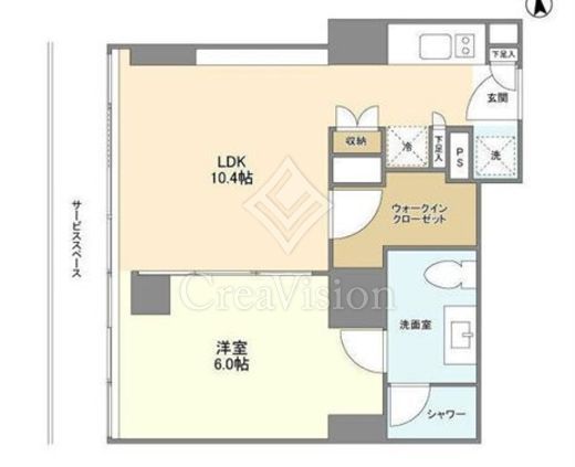 フロンティアレジデンスザタワー品川　2008号室　間取り