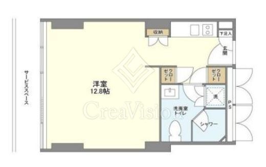 フロンティアレジデンスザタワー品川　1611号室　間取り