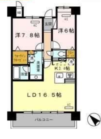 ロイヤルパークス豊洲　705号室　間取り