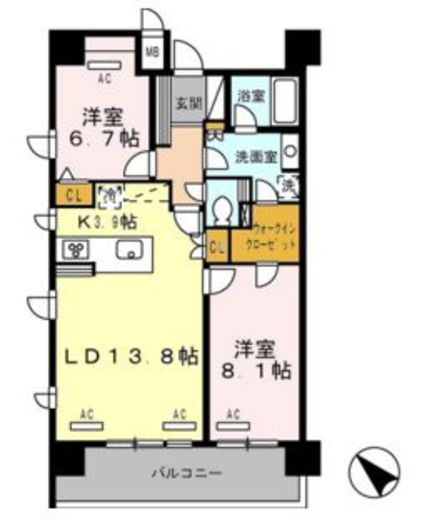 ロイヤルパークス豊洲　301号室　間取り