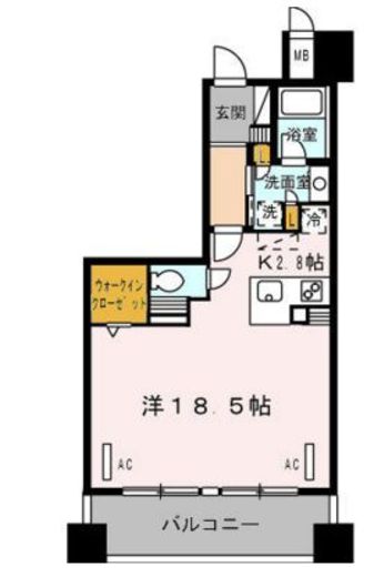 ロイヤルパークス豊洲　415号室　間取り
