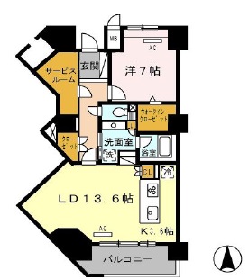 ロイヤルパークス豊洲　723号室　間取り