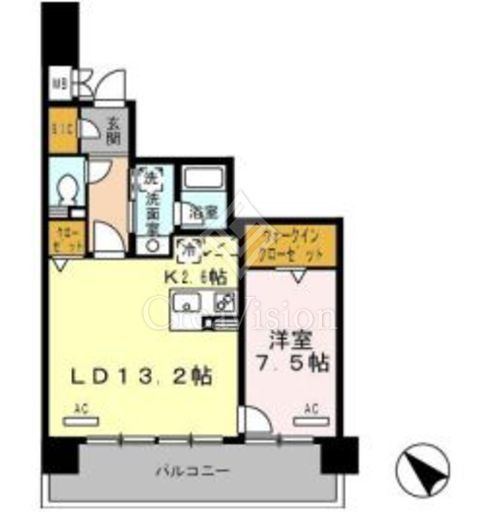 ロイヤルパークス豊洲　421号室　間取り
