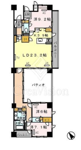 ロイヤルパークス豊洲　207号室　間取り