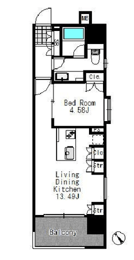 ニューシティアパートメンツ戸越　703号室　間取り