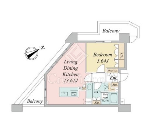 ニューシティアパートメンツ戸越　1001号室　間取り